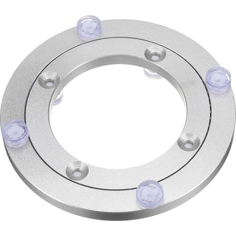 Paresseux Susan Plateau Tournant Roulement, 5 pouce Rotatif Roulement Plateau Tournant Base pour Cuisine Salle Manger Table, Argent Ton (1/5)