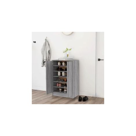 Meuble à chaussures Sonoma gris 60x35x92 Bois d'ingénierie (1/5)