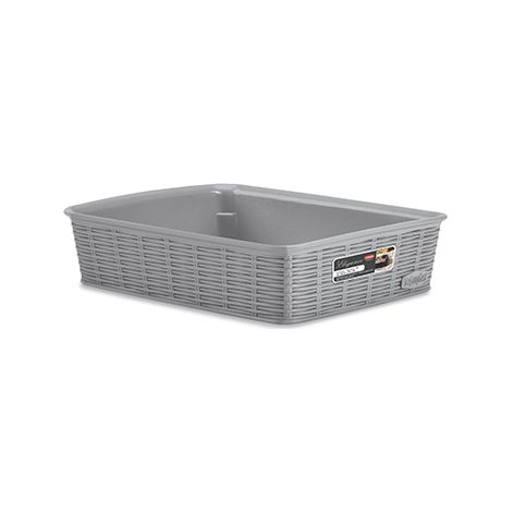Stefanplast Cesta Elegance Rattan 25x19x6cm Grigio (1/2)