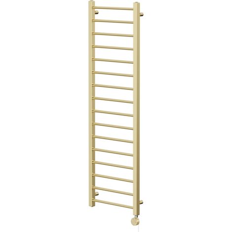 Cohen Colore Brushed Brass 1600mm x 500mm Straight Digital Thermostatic Electric Heated Towel Rail (1/5)