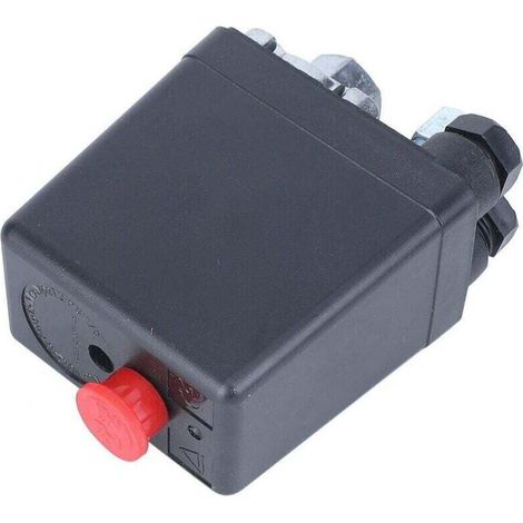 G1/4" Pressostat Compresseur Air, 220V 20A Commutateur Automatique FB-30 de Valve de Pression pour le Compresseur d'Air à un Trou 0.5-1.2MPa (72.5175psi),A (1/4)
