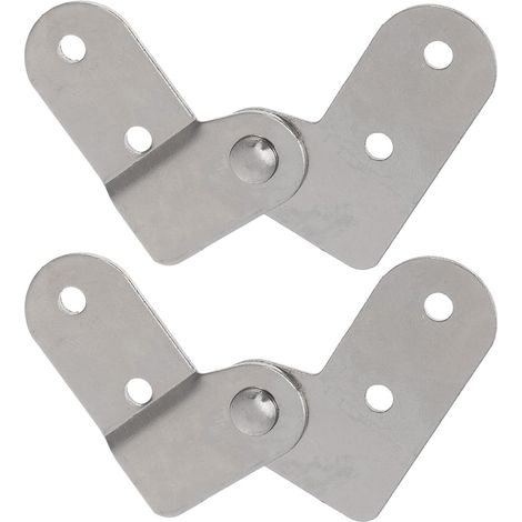 2 charnières pliantes doubles en fer avec angle réglable et rotation à 180 degrés pour meubles (1/5)