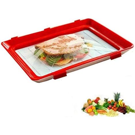 Plateau de conservation des aliments 1 pièce, plateau de conservation sous vide alimentaire flexible et respectueux de l'environnement, Ensoleillé (1/5)