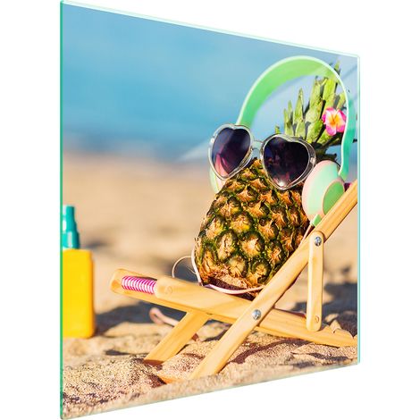 PIASTRA PROTETTIVA IN VETRO PER FORNELLO 50x52 ANANAS (1/5)