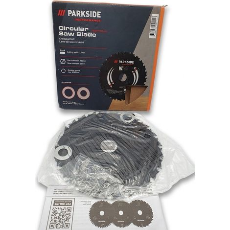 PARKSIDE PERFORMANCE - Lame de scie circulaire - 190mm 24 dents - Avec bagues de réduction - Voir photos (1/4)
