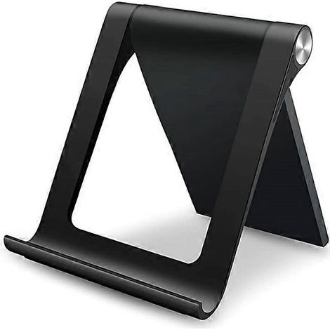 Support de téléphone de bureau réglable à 360° et pliable (1 pièce) pour iPhone 4-9 pouces (13 Mini, Pro Max, 12, 11 Pro, X, XS, XR, 8, 7, Galaxy S21 Ultra, S20, S9, S). (1/5)