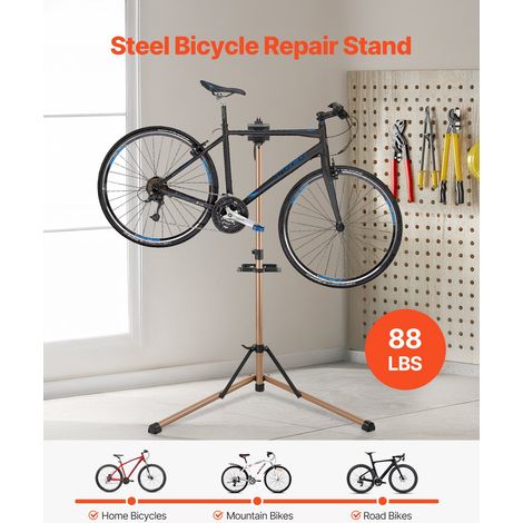Pied d'atelier vélo, hauteur réglable de 105-152 cm, support de réparation de vélo robuste, charge 39,9 kg, stand de bicyclettes av… (1/5)