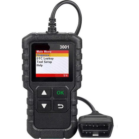 Lecteur de codes OBD2 multifonction compatible avec les voitures, avec écran LCD, scanner de diagnostic haute performance AQWHBYV (1/4)