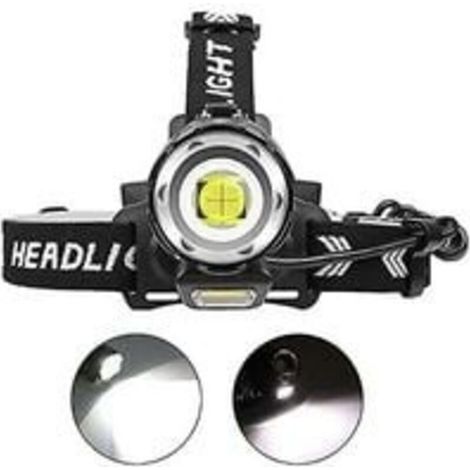 12000 Lumens Lampe Frontale LED Rechargeable,XHP90 Lampes Frontales Puissante Torche Frontale Haute Puissance Phare de Travail Zoomable 4 Modes avec Indicateur de Puissance pour Pêche Spéléo (1/4)