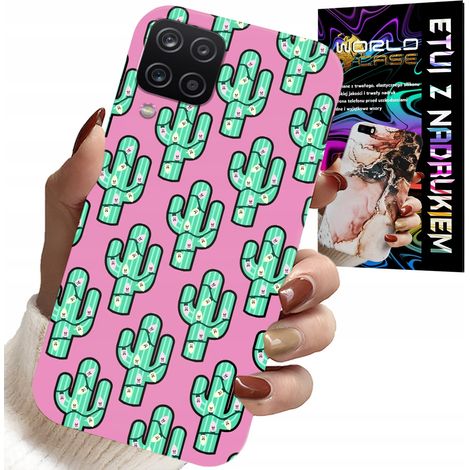 Custodia per Samsung Galaxy A22 5G - cactus, cactus su sfondo rosa + lamina (1/5)