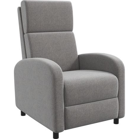 Fauteuil relax inclinable en lin avec repose-pieds, capacité 120 kg, pour salon et bureau (1/5)
