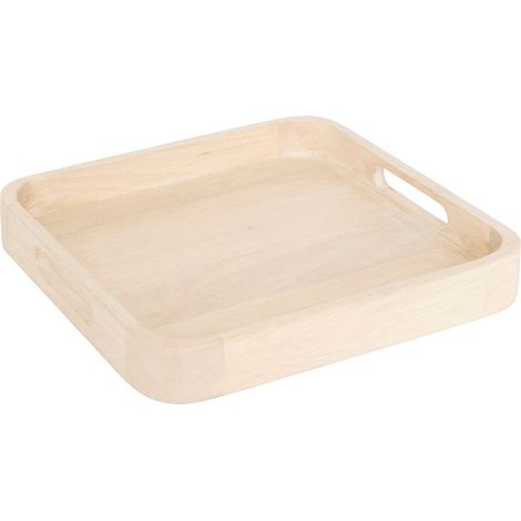 Vassoio di presentazione beige l34,5xl34,5xh4cm - Atmosphera créateur d'intérieur (1/2)