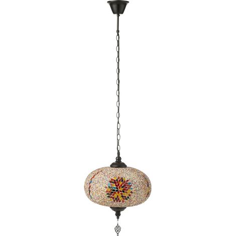 Lampe Suspension Mosaïque "Neal" 30cm Multicolore (1/5)