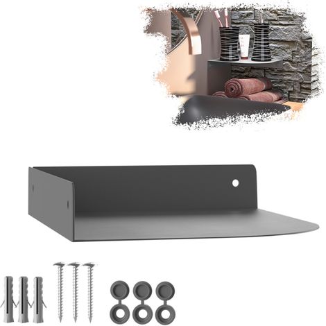 SOTECH Design Wandeckregal HOVER Höhe 3 cm inkl. Befestigungsset für Wandmontage, Länge 20 cm, Tiefe 15 cm, anthrazit, 1 Stück (1/5)