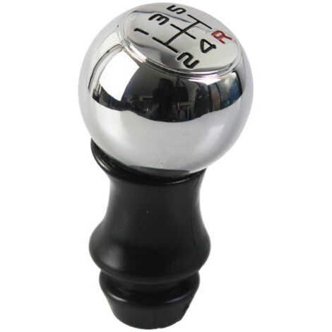 Pommeau de levier de vitesse 5 vitesses en aluminium pour modèles 106, 206, 207, 207, 306, 307, 407, 408, 508, chiffres argentés et noirs (1/5)