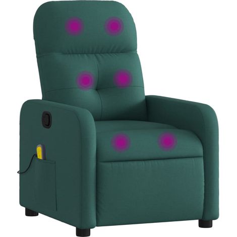 Massage-Relaxsessel, dunkelgrüner Stoff vidaXL (1/5)
