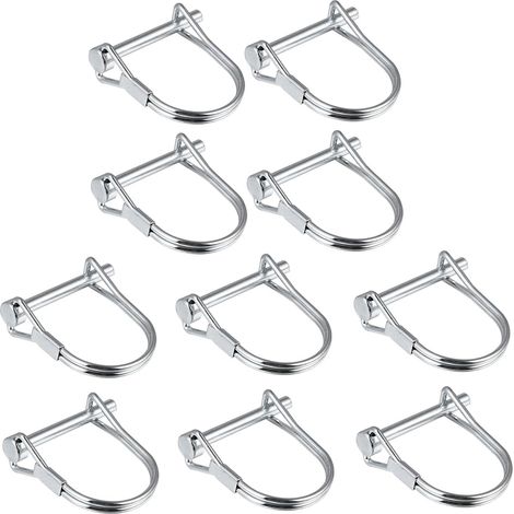Lot de 10 goupilles sécurité rondes en acier pour fixation câbles et attelages, robustes une (1/5)