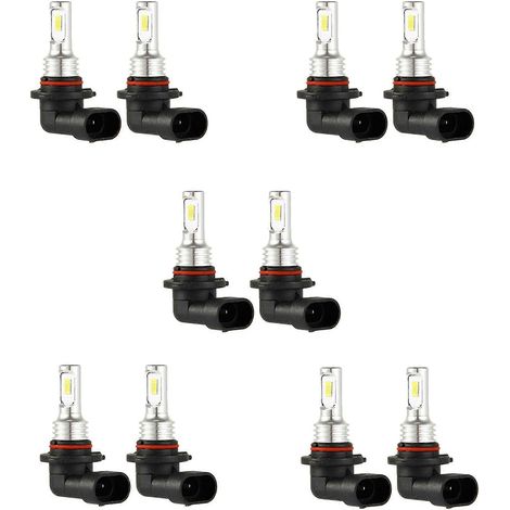 Kit de 10 ampoules LED HB3 9005 pour phares, feux de route, 35 W, 4000 lm, blanc 6000 K, haute puissance()