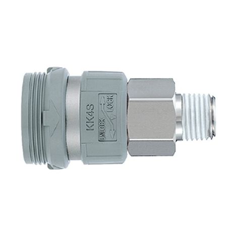 Raccord rapide pneumatique SMC, Filetage Mâle vers Femelle Rc mâle 1/4 R 1/8pouce 1/8pouces en C3604 ( Prix pour Sachet de 5 )
