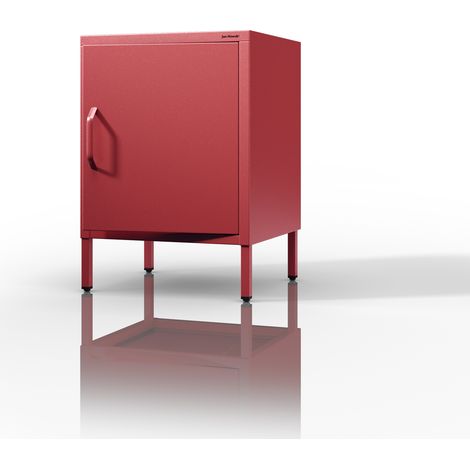 Table de chevet industrielle MIA, 424 x 595 x 400 mm, Modern: rouge