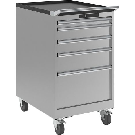 LISTA, Armoire à tiroirs mobile, largeur 564 mm, 5 tiroirs, h