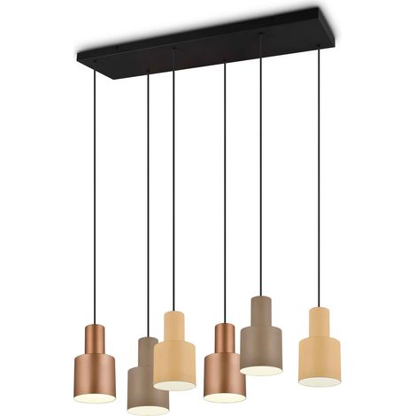 Lampada a sospensione 6 luci, metallo, multicolor, L87 cm, Agudo (1/5)