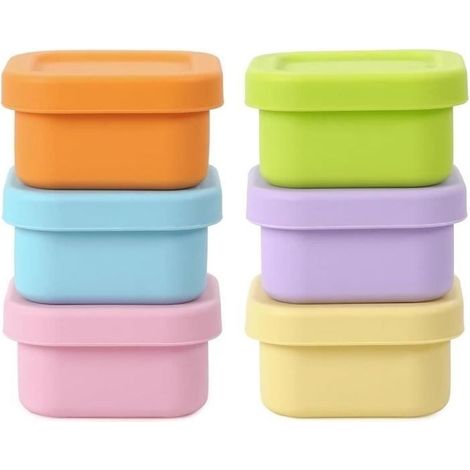(Colored)Molded Silicone Bebe of 100ml,Tray Congelation Meal Bebe Reusable with Cover Waterproof,micro-waves,Freezer and Lave-vaisselle (1/4)