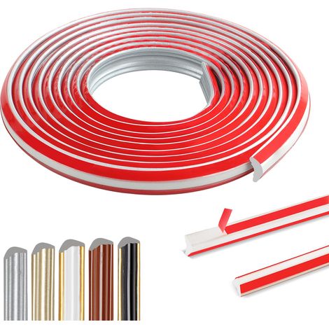 300cm Flexible Moulure Plafond Adhesive,PVC Moulure Murale ImperméAble, Moulure Decorative,Baguette De Finition Quart De Rond PVC Pour Mur, Coin De Bord,Porte Et Miroir Bord (12 X 9mm / Argent) (1/5)