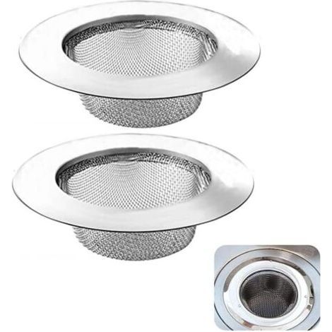 2 Pack Drain Strainer, Stainless Steel Drain Strainer, 4.5 Inch Drain Strainer, Sink Strainer, Sink Strainer for Kitchen (1/5)