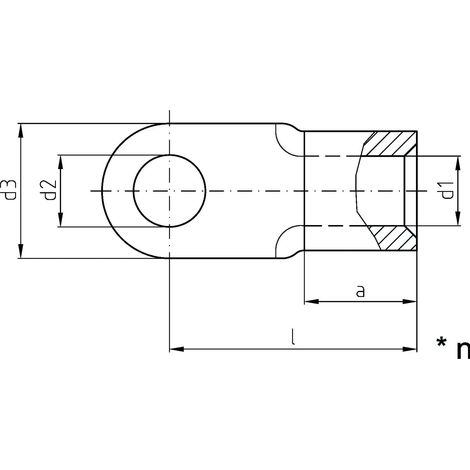 Intercable Quetschkabelschuh ICQ104 10qmm M4 verzinnt 100 Stk
