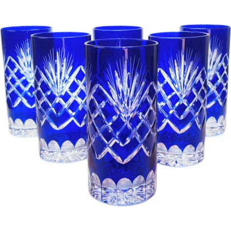 Kobaltkristallwasser und Trinkgläser 320 ml Ananas (1/5)