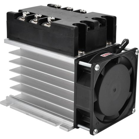 Module de charge contrôlé amélioré par relais statique triphasé pour processus d'automatisation industrielle TSR-120DA-R avec radiateur (1/5)