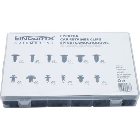 Set di perni, clip e perni per auto - 625 pezzi con strumenti di montaggio (1/5)