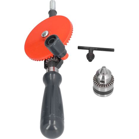 1/4"-Doppelgang-Handkurbelbohrmaschine, Bohrwerkzeug für Holzbearbeitung und Heimwerkerarbeiten (1/5)