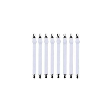 8Pcs (60cm à 200cm) Tendeur Drap Housse Lit Drap Réglable,Tendeurs de Maintien,Convient à Tous Lits et Matelas,Blanc