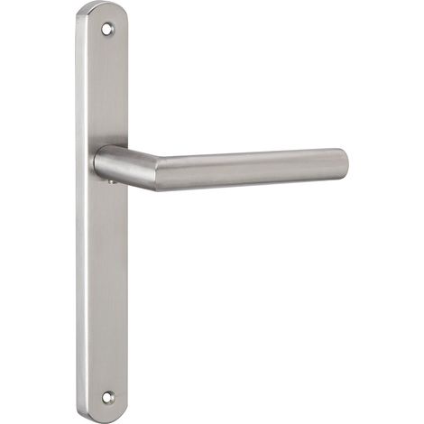 Manilla puerta acero inoxidable placa ovalada estrecha 30x240mm modelo 503 (1/5)