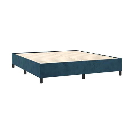 Sommier de style Snowco (avec matelas), éclairage LED bleu foncé, 160 × 200 cm, éclairage led d’ambiance, idéal chambre à coucher, style moderne, montage simple (1/5)