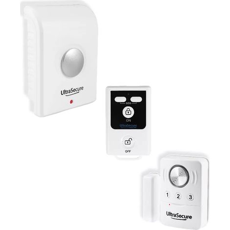 Alarme autonome sans fil sur piles - Détecteur d'ouverture + vibration avec 2 sirènes (BT)