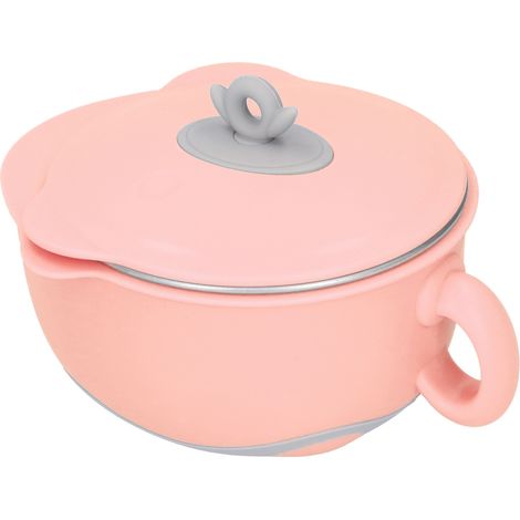 Bol pour tout-petits et enfants, récipient alimentaire isotherme en acier inoxydable 316, ustensiles de cuisine, orange (1/5)