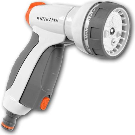 Pistolet réglable 7 fonctions WATER CLICK WHITE LINE pour tuyau d'arrosage (1/3)