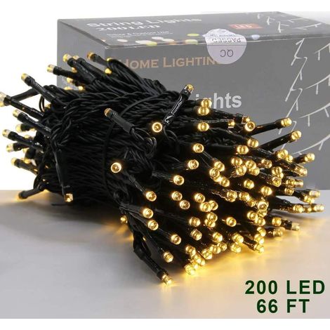 Guirlande Lumineuse - 200 LED Blanc Chaud - 20 M - Étanche IP44 - 8 Modes D'éclairage - Pour Extérieur Et Intérieur - 1 Pièce (1/5)