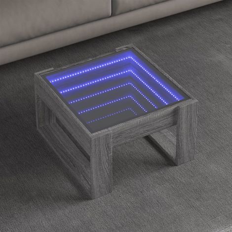 Mesa de centro con  LED gris  50x53x30 cm