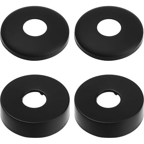 pièces - Couvercle décoratif pour robinet - Bride - Accessoires de vêtements pour bébé de Jardin - Noir - Rond - Couvercle décoratif pour mitigeur de douche - Accessoires de salle de bain - Acier inox (1/4)