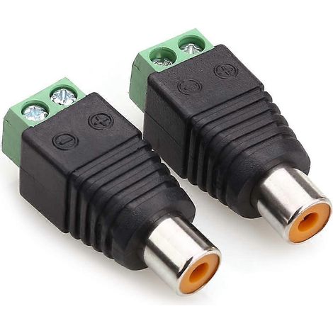 Connecteur RCA femelle, adaptateur jack RCA femelle vers connecteur audio/vidéo à vis pour caméra de sécurité CCTV (lot de 2) (1/5)