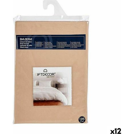 Gift-decor Drap housse beige 135 cm pack 12 unités (1/2)