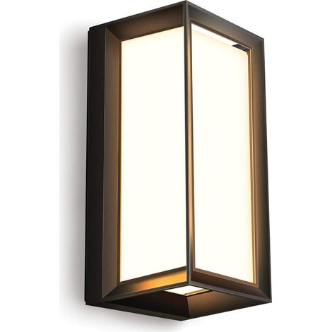 Applique murale extérieure moderne à LED, étanche, pour porche, terrasse, jardin, allées et escaliers, blanc chaud. (1/4)