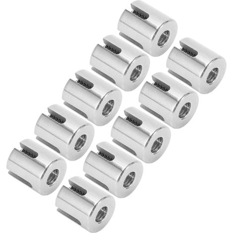 Lot de 10 colliers de serrage pour câbles croisés, en acier inoxydable, pour fixation de rambarde intérieure/extérieure, M8 3 mm / 0,12 po (1/5)