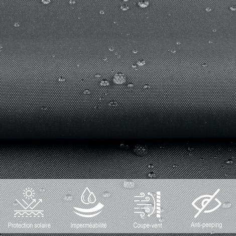 Vela de sombra triangular, 3 x 3 x 4,2 m, impermeable, con protección UV, para patio, jardín, exterior, balcón, gris antracita. (1/4)