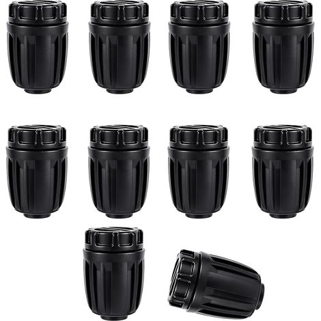 Lot de 10 connecteurs d'irrigation goutte à goutte de 16 mm, adaptateurs d'irrigation goutte à goutte, connecteurs de micro-irrigation de jardin, raccords de tuyauterie en plastique (1/5)