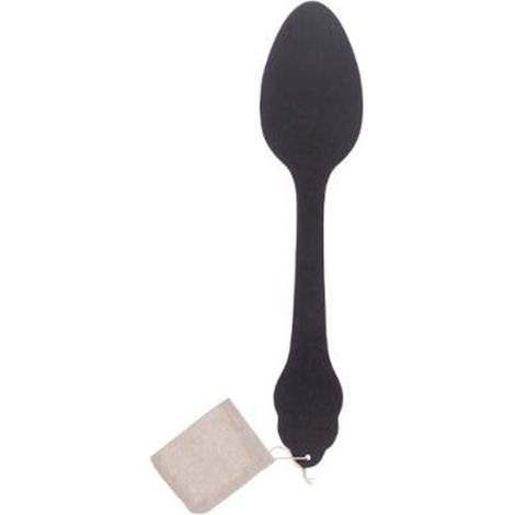 Atmosphera – Décoration murale cuillère 38cm en MDF noir – Élément moderne avec support mural intégré – Pour intérieur tendance